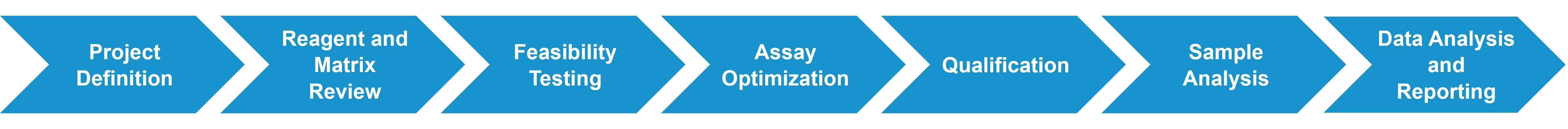Custom ELISA assay development qualification and sample testing workflow